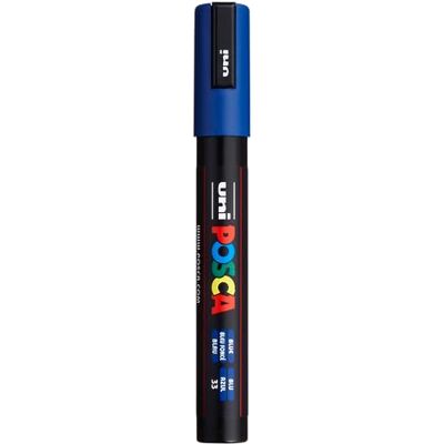 uni POSCA akrylový popisovač PC-5M tmavě modrý 1,8-2,5 mm kulatý hrot uni POSCA akrylový popisovač PC-5M tmavě modrý 1,8-2,5 mm kulatý hrot