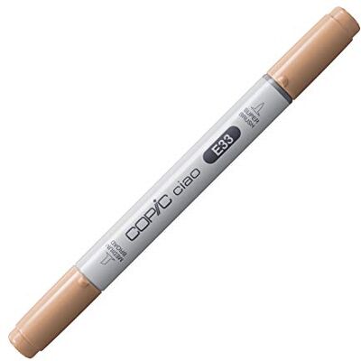 Copic Ciao Marker typ E 33, písek, univerzální zvýrazňovač rozvržení, se středně širokou a štětcovou špičkou Copic Ciao Marker typ E 33, písek, univerzální zvýrazňovač rozvržení, se středně širokou a štětcovou špičkou