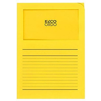 Elco Ordo Classico papírové organizační složky 220 x 310 mm 120 g/m² s potiskem a okénkem 180 x 100 mm karton à 100 kusů zářivě žluté Elco Ordo Classico papírové organizační složky 220 x 310 mm 120 g/m² s potiskem a okénkem 180 x 100 mm karton à 100 kusů zářivě žluté