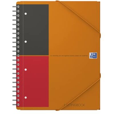 Oxford 100104296 „International“ Meetingbook 1 kus A4+ 80 g/m² linkovaný 6 mm 4násobně děrovaný 80 listů 2 v 1: collegeblock a desky se zavíráním na gumičku oranžový Oxford 100104296 „International“ Meetingbook 1 kus A4+ 80 g/m² linkovaný 6 mm 4násobně děrovaný 80 listů 2 v 1: collegeblock a desky se zavíráním na gumičku oranžový