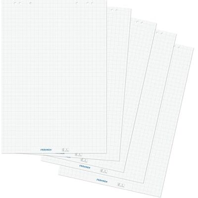 Franken Blok Flipchart, 5 x 20 listů, oboustranně použitelný flipchartový papír 80 g/m2, čtverečkovaný a čistý, certifikovaný FSC, bělený bez chlóru, bílý, F2130 Franken Blok Flipchart, 5 x 20 listů, oboustranně použitelný flipchartový papír 80 g/m2, čtverečkovaný a čistý, certifikovaný FSC, bělený bez chlóru, bílý, F2130