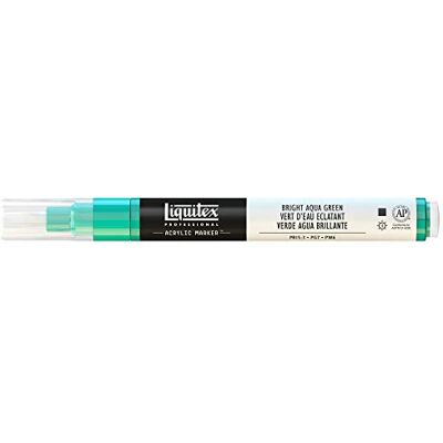 Liquitex 4620660 Profesionální popisovač barev, akrylový popisovač s vysoce pigmentovanou akrylovou barvou na bázi vody pro vnitřní a venkovní použití, jemná špička – svítící zeleně aqua Liquitex 4620660 Profesionální popisovač barev, akrylový popisovač s vysoce pigmentovanou akrylovou barvou na bázi vody pro vnitřní a venkovní použití, jemná špička – svítící zeleně aqua