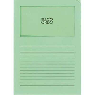 Elco 73695.61 Ordo classico Verpackung mit 10 Dokumentenhülle aus Papier mit Linienaufdruck, 220x310, 120g, grasgrün, Fenster: ja Elco 73695.61 Ordo classico Verpackung mit 10 Dokumentenhülle aus Papier mit Linienaufdruck, 220x310, 120g, grasgrün, Fenster: ja