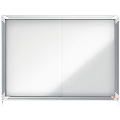Nobo Uzamykatelná vitrína s magnetickou poznámkovou tabulí, praktické posuvné dveře, 8 x A4, Premium Plus, bílá, 1902569 Nobo Uzamykatelná vitrína s magnetickou poznámkovou tabulí, praktické posuvné dveře, 8 x A4, Premium Plus, bílá, 1902569