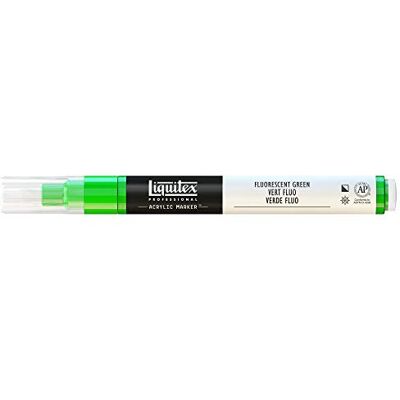 Liquitex 4620985 Profesionální popisovač barev, akrylový popisovač s vysoce pigmentovanou akrylovou barvou na bázi vody pro vnitřní a venkovní použití, jemná špička – zelená fluorescenční Liquitex 4620985 Profesionální popisovač barev, akrylový popisovač s vysoce pigmentovanou akrylovou barvou na bázi vody pro vnitřní a venkovní použití, jemná špička – zelená fluorescenční