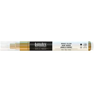 Liquitex 4620530 Profesionální popisovač barev, akrylový popisovač s vysoce pigmentovanou akrylovou barvou na bázi vody pro vnitřní a venkovní použití, jemná špička – bronzově žlutá Liquitex 4620530 Profesionální popisovač barev, akrylový popisovač s vysoce pigmentovanou akrylovou barvou na bázi vody pro vnitřní a venkovní použití, jemná špička – bronzově žlutá