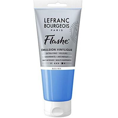 Lefranc Bourgeois 300612 Flashe akrylová barva & vinylová barva, vysoce pigmentovaná, elastická, stálá na světle, odolná proti stárnutí, matná, pro vnitřní i venkovní použití, 80 ml tuba – královská modř Lefranc Bourgeois 300612 Flashe akrylová barva & vinylová barva, vysoce pigmentovaná, elastická, stálá na světle, odolná proti stárnutí, matná, pro vnitřní i venkovní použití, 80 ml tuba – královská modř