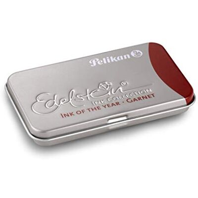 Pelikan Inkoustové patrony 339648 GTP/6, Edelstein Ink v kovovém pouzdru Garnet, Tmavě červená Pelikan Inkoustové patrony 339648 GTP/6, Edelstein Ink v kovovém pouzdru Garnet, Tmavě červená