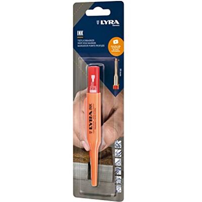 LYRA Ink značkovač s hlubokými otvory jemný 1 mm teleskopický hrot 35 mm červený blistr 1 ks. trojhranný, pro vyvrtané otvory a těžko přístupná místa, permanentní inkoust vhodný pro všechny povrchy LYRA Ink značkovač s hlubokými otvory jemný 1 mm teleskopický hrot 35 mm červený blistr 1 ks. trojhranný, pro vyvrtané otvory a těžko přístupná místa, permanentní inkoust vhodný pro všechny povrchy