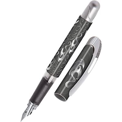 Online Plnicí pero College Silver Phoenix, inkoustové pero pro praváky, ergonomická rukojeť, vysoce kvalitní iridiové pero medium, standardní inkoustové kazety, vč. kombinované patrony modré, vhodné Online Plnicí pero College Silver Phoenix, inkoustové pero pro praváky, ergonomická rukojeť, vysoce kvalitní iridiové pero medium, standardní inkoustové kazety, vč. kombinované patrony modré, vhodné