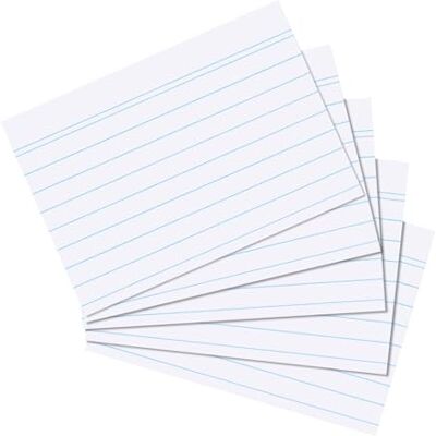 Herlitz Kartotéční karta A5, linkovaná, bílá, 100 kusů do školy, studia a kanceláře Herlitz Kartotéční karta A5, linkovaná, bílá, 100 kusů do školy, studia a kanceláře