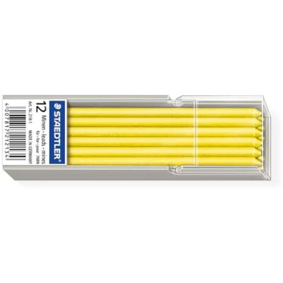 Staedtler 218 Lumocolor non-permanent omnichrom speciální náplň, 12 kusů pouzdra, žlutá Staedtler 218 Lumocolor non-permanent omnichrom speciální náplň, 12 kusů pouzdra, žlutá