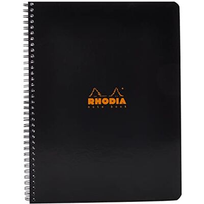 Rhodia 193009C spirálový sešit Notebook DIN A4+, čtverečkovaný, 80 listů mikroperforovaný, 80 g, robustní a praktický, černý, 1 kus Rhodia 193009C spirálový sešit Notebook DIN A4+, čtverečkovaný, 80 listů mikroperforovaný, 80 g, robustní a praktický, černý, 1 kus