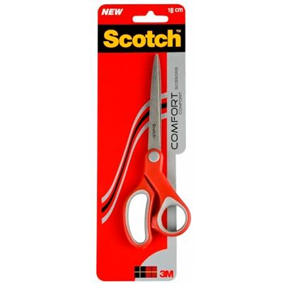 Scotch Comfort Schere, Rot, 1 Stück pro Packung, 18 cm Scotch Comfort Schere, Rot, 1 Stück pro Packung, 18 cm