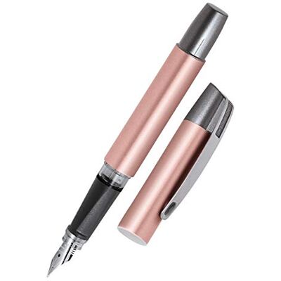 Online Campus Colour Line inkoustové pero pro praváky ergonomická rukojeť standardní inkoustové bombičky s vysoce kvalitním perem iridiové pero M, barva růžově zlatá, 61315/3D Online Campus Colour Line inkoustové pero pro praváky ergonomická rukojeť standardní inkoustové bombičky s vysoce kvalitním perem iridiové pero M, barva růžově zlatá, 61315/3D