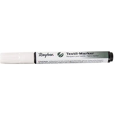 Rayher Hobby popisovač na textil krycí, bílý, tužka na malování na látku, textilní tužka, kulatý hrot 2–4 mm, systém ventilu/čerpadla, 35000102 Rayher Hobby popisovač na textil krycí, bílý, tužka na malování na látku, textilní tužka, kulatý hrot 2–4 mm, systém ventilu/čerpadla, 35000102