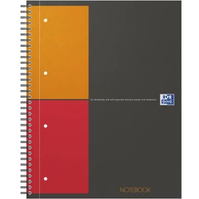 Oxford 100103664 Mezinárodní notebook, A4 +, kostkovaný, 80 listů, odolný kartonový kryt, šedý Oxford 100103664 Mezinárodní notebook, A4 +, kostkovaný, 80 listů, odolný kartonový kryt, šedý