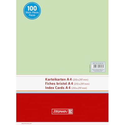 BRUNNEN 102240050 Kartotéční karta (A4 nelinkovaná, 100 kusů, zavařená) zelená BRUNNEN 102240050 Kartotéční karta (A4 nelinkovaná, 100 kusů, zavařená) zelená