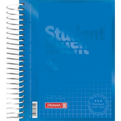 BRUNNEN Školní blok Premium Student Colour Code A6, čtverečkovaný, 120 listů, azurový BRUNNEN Školní blok Premium Student Colour Code A6, čtverečkovaný, 120 listů, azurový