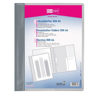 VELOFLEX rychlovazač DIN A4 PVC šedý VELOFLEX rychlovazač DIN A4 PVC šedý