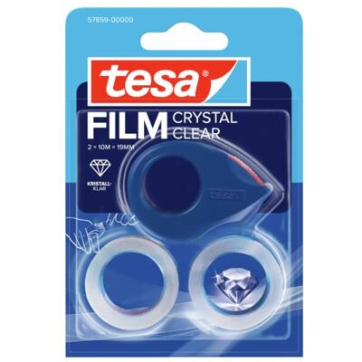 tesa Mini odvíječ se 2 kolečky film Crystal Clear 10 m x 19 mm Kompaktní doplňovací ruční odvíječ pro nalepení bez použití včetně 2 rolí lepicí fólie v červeno-modré barvě tesa Mini odvíječ se 2 kolečky film Crystal Clear 10 m x 19 mm Kompaktní doplňovací ruční odvíječ pro nalepení bez použití včetně 2 rolí lepicí fólie v červeno-modré barvě