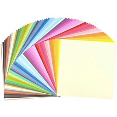 Creative Florence Cardstock papír – mix barev – 216 gramů/m² – čtvercový – 30,5 x 30,5 cm – 60 kusů – textura – pro scrapbooking – výroba karet – děrování a další papírová řemesla Creative Florence Cardstock papír – mix barev – 216 gramů/m² – čtvercový – 30,5 x 30,5 cm – 60 kusů – textura – pro scrapbooking – výroba karet – děrování a další papírová řemesla