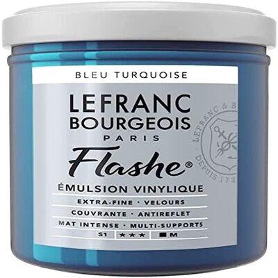 Lefranc Bourgeois 300634 Flashe akrylová barva & vinylová barva, vysoce pigmentovaná, elastická, stálá na světle, odolná proti stárnutí, matná, pro vnitřní i venkovní použití, květináč 125 ml – tyrkysově modrá Lefranc Bourgeois 300634 Flashe akrylová barva & vinylová barva, vysoce pigmentovaná, elastická, stálá na světle, odolná proti stárnutí, matná, pro vnitřní i venkovní použití, květináč 125 ml – tyrkysově modrá
