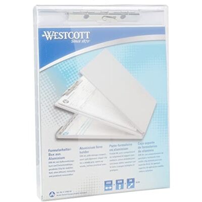 Westcott E-17002 00 Držák na formuláře z hliníku, DIN A4 s úložným prostorem a odkládací přihrádkou, otevírá se nahoře Westcott E-17002 00 Držák na formuláře z hliníku, DIN A4 s úložným prostorem a odkládací přihrádkou, otevírá se nahoře