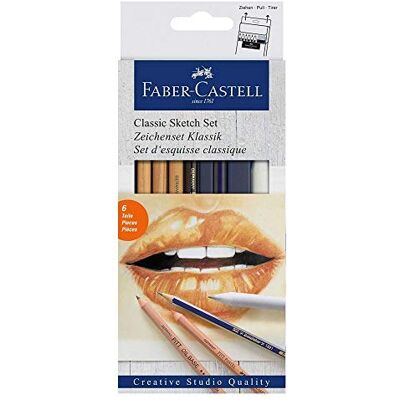Faber-Castell 114004 Classic Sketch Sada zlatých faber, 6dílná Faber-Castell 114004 Classic Sketch Sada zlatých faber, 6dílná
