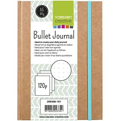 Creative Bullet Journal, BuJo zápisník plánovač se 120 tečkovanými stranami, tečkované linie, bodová mřížka, hnědá, A5 Creative Bullet Journal, BuJo zápisník plánovač se 120 tečkovanými stranami, tečkované linie, bodová mřížka, hnědá, A5