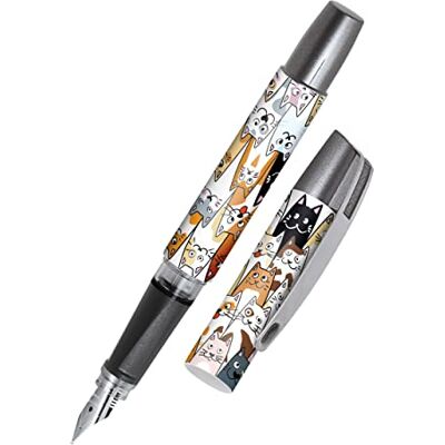 Online Plnicí pero Campus Fluffy Cats, inkoustové pero pro praváky, ergonomická rukojeť, iridiové pero M, standardní inkoustové kazety, vč. kombinované patrony modré, 1 kus (balení 1 ks) Online Plnicí pero Campus Fluffy Cats, inkoustové pero pro praváky, ergonomická rukojeť, iridiové pero M, standardní inkoustové kazety, vč. kombinované patrony modré, 1 kus (balení 1 ks)
