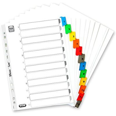Elba 100204616 intercalaires mensuels, en carton Mylar, en couleur Elba 100204616 intercalaires mensuels, en carton Mylar, en couleur