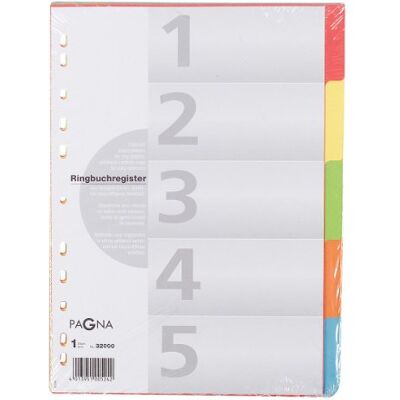 Pagna 32000-20 Register 5-teilig, 5-farbig mit Deckblatt Pagna 32000-20 Register 5-teilig, 5-farbig mit Deckblatt