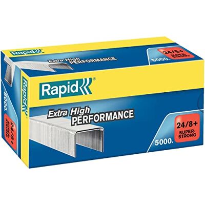 Rapid 24860100 sešívacích sponek 24/8+mm Super silné, pozinkované, 5000 kusů Rapid 24860100 sešívacích sponek 24/8+mm Super silné, pozinkované, 5000 kusů