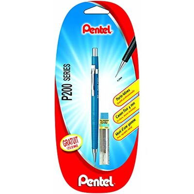 Pentel P207 mechanická tužka, 0,7 mm, pevná vodicí trubka 4 mm, vč. penál, modrá Pentel P207 mechanická tužka, 0,7 mm, pevná vodicí trubka 4 mm, vč. penál, modrá