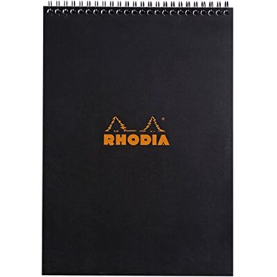 Rhodia 185009C spirálový blok DotPad A4 80 listů čtverečkovaný černý Rhodia 185009C spirálový blok DotPad A4 80 listů čtverečkovaný černý