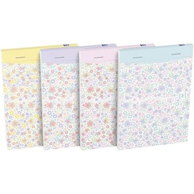 Oxford Poznámkový blok A6 Floral linkovaný, 160 stran, sešitý, 4 designy, 10 kusů Oxford Poznámkový blok A6 Floral linkovaný, 160 stran, sešitý, 4 designy, 10 kusů