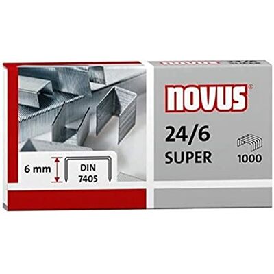Novus 040-0026 Sponky a náhradní kazety 24/6 pozinkované 1000 kusů Novus 040-0026 Sponky a náhradní kazety 24/6 pozinkované 1000 kusů