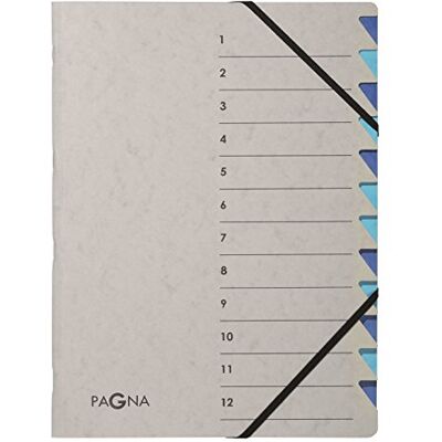 Pagna 44312-02 pořadač 12 přihrádek Easy Grey 1-12 modré Pagna 44312-02 pořadač 12 přihrádek Easy Grey 1-12 modré