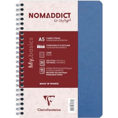 Clairefontaine 785364C spirálový sešit (DIN A5, 14,8 x 21 cm, Age Bag linkovaný s okrajem, 50 listů) 1 kus modrý Clairefontaine 785364C spirálový sešit (DIN A5, 14,8 x 21 cm, Age Bag linkovaný s okrajem, 50 listů) 1 kus modrý
