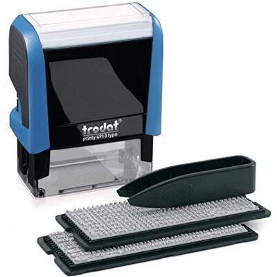 Trodat – Printy 4913 Typo razítko pro vlastní vložení textu – samobarvicí razítko jako kancelářské razítko, razítko s adresou, razítko se jménem & Co (58 x 22 mm 5 řádků černá) Trodat – Printy 4913 Typo razítko pro vlastní vložení textu – samobarvicí razítko jako kancelářské razítko, razítko s adresou, razítko se jménem & Co (58 x 22 mm 5 řádků černá)