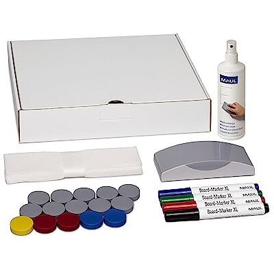 MAUL Whiteboard příslušenství sada bílá se značkovači magnety čistič MAUL Whiteboard příslušenství sada bílá se značkovači magnety čistič