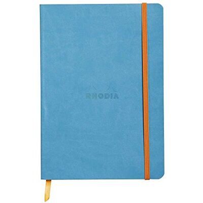 Rhodia 117457C poznámkový sešit rama s měkkou obálkou, dot grid, 80 listů, 90 g papír v barvě slonoviny, A5 148 x 210 mm, záložka, vnitřní kapsa, 1 kus, tyrkysově modrá Rhodia 117457C poznámkový sešit rama s měkkou obálkou, dot grid, 80 listů, 90 g papír v barvě slonoviny, A5 148 x 210 mm, záložka, vnitřní kapsa, 1 kus, tyrkysově modrá