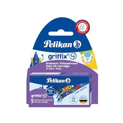 Pelikan griffix velkokapacitní inkoustové kazety, 2 x 5 náplní, 10 kusů barevný potisk, inkoust královská modrá Pelikan griffix velkokapacitní inkoustové kazety, 2 x 5 náplní, 10 kusů barevný potisk, inkoust královská modrá