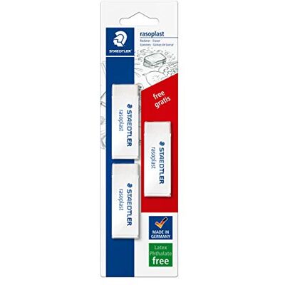 Staedtler 526 B20BK3P guma rasoplast bez ftalátů a latexu, 65 x 13 x 23 mm Staedtler 526 B20BK3P guma rasoplast bez ftalátů a latexu, 65 x 13 x 23 mm