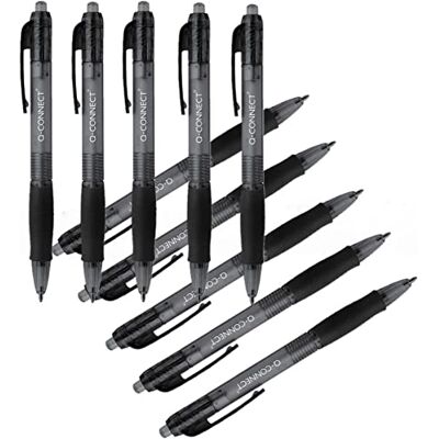 Q-Connect KF00267 Kugelschreiber, 0,7 mm, schwarz Q-Connect KF00267 Kugelschreiber, 0,7 mm, schwarz