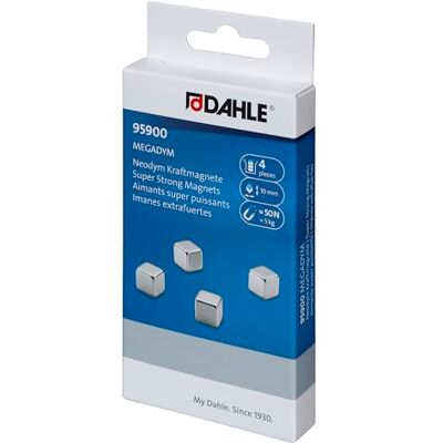 Dahle 95900-14026 Megadym Magnet Würfel 4 Stück, Haftkraft 50 Newton Dahle 95900-14026 Megadym Magnet Würfel 4 Stück, Haftkraft 50 Newton