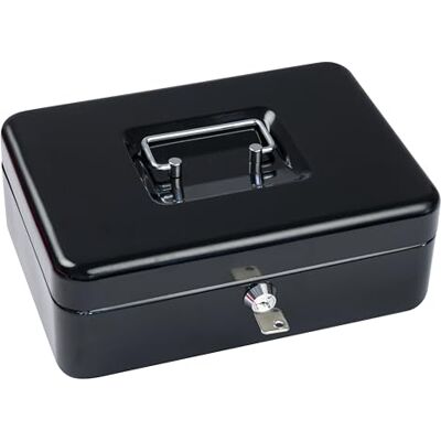 SAX NOVÉ!! kazeta na peníze 25x18x9 cm, vložka na mince, černá SAX NOVÉ!! kazeta na peníze 25x18x9 cm, vložka na mince, černá
