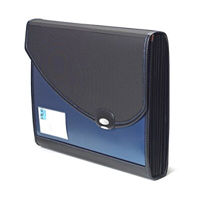 Rapesco 0679 7-Teiliger Business Fächermappe mit Griff, A4+, Blau Rapesco 0679 7-Teiliger Business Fächermappe mit Griff, A4+, Blau