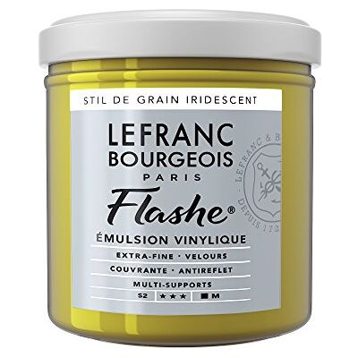 Lefranc Bourgeois 300630 Flashe akrylová barva & vinylová barva, vysoce pigmentovaná, elastická, stálá na světle, odolná proti stárnutí, matná, pro vnitřní i venkovní použití, květináč 125 ml – irizující zelená Lefranc Bourgeois 300630 Flashe akrylová barva & vinylová barva, vysoce pigmentovaná, elastická, stálá na světle, odolná proti stárnutí, matná, pro vnitřní i venkovní použití, květináč 125 ml – irizující zelená